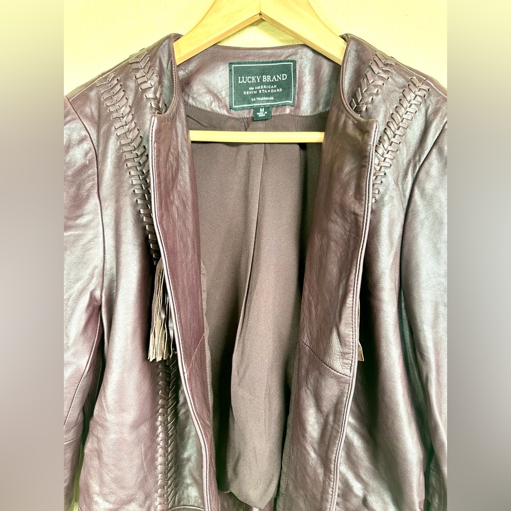 Excellent Condition Lucky Brand Leather Jacket - Picture 8 of 8